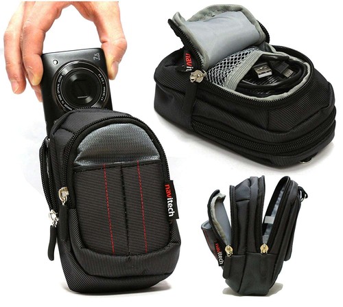 Navitech black camera case - camera,