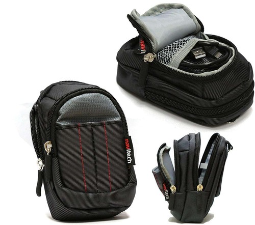 Navitech black camera case - case, for