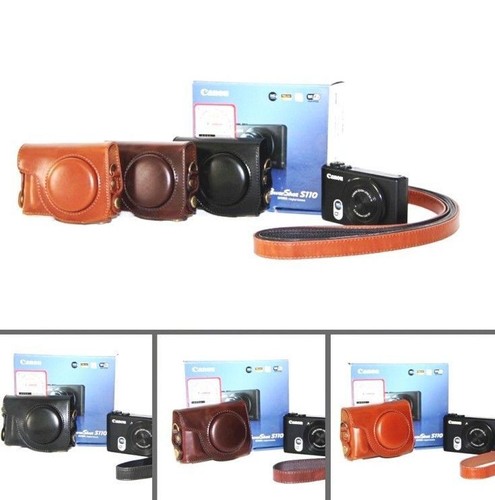 Leather camera case bag - camera,